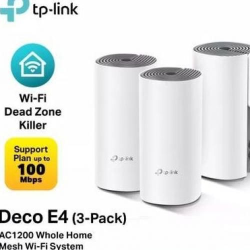 TP-Link Deco E4 3-pack Système Wi-Fi maillé pour toute la maison Couverture WiFi de 250㎡