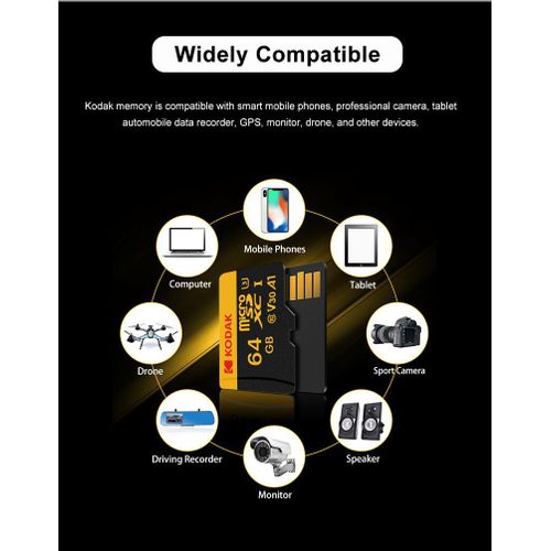 product_image_name-Kodak-Carte Micro SD Classe 64Go U3 4K haute vitesse-4