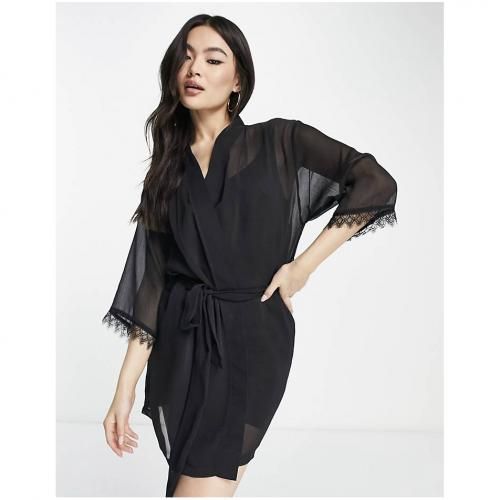 Generic Peignoir style kimono satinee et dentelle a prix pas cher Jumia Maroc