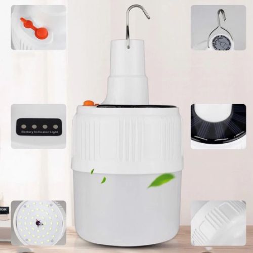 Lampe rechargeable - avec prise - blanche – X10 Maroc