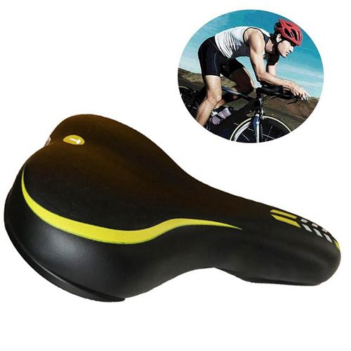 Selle De Vélo Large Rembourrée Mémoire De Forme - Pour Vélo D'appartement, Tricycle, VTC - Confort Ergonomique - Siège De Rechange Universel
