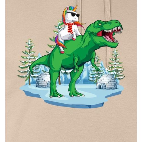 product_image_name-Generic-Licorne T Rex Noël Cadeau Dinosaure Garçon Fille Sweat à capuche Hoodies-3
