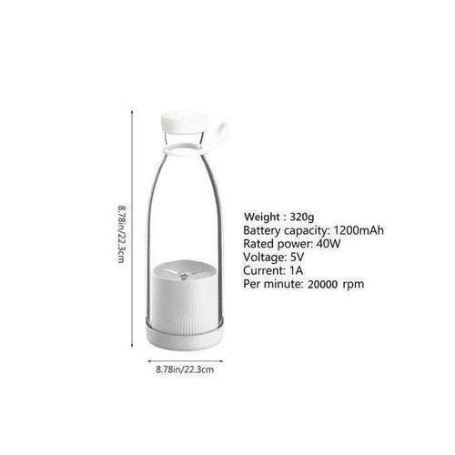 product_image_name-Generic-Bouteille de Juice électrique portable, tasse à jus mignonne, mélangeur de fruits aste à 6 lames-3