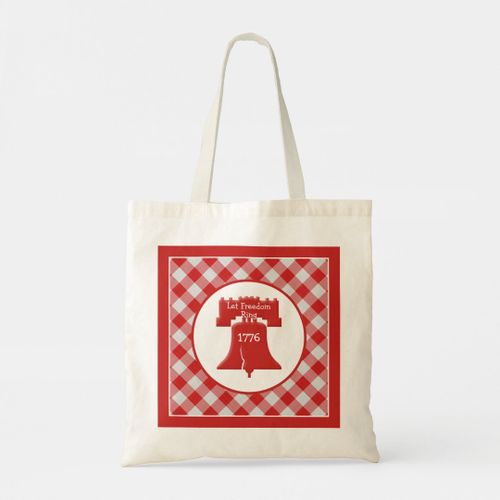 product_image_name-Generic-Tote bags in red vichy/white motif Liberty Bell Unique, haute qualité-2