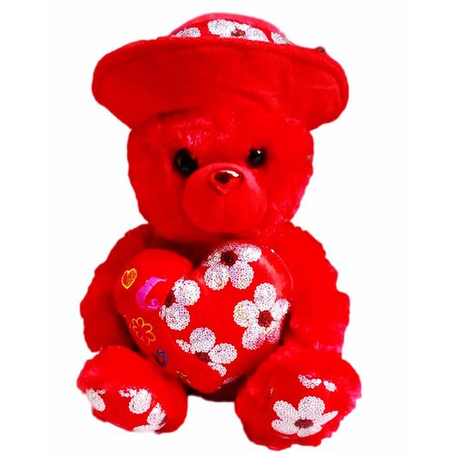 Ours en peluche cœur rouge doux - Univers Peluche