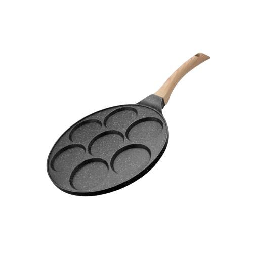 product_image_name-Generic-Poêle à Pancakes et Mini-Harcha 7 Trous - 26.5cm - Revêtement Antiadhésif Haute Qualité - Manche Ergonomique - Cuisson Uniforme-3