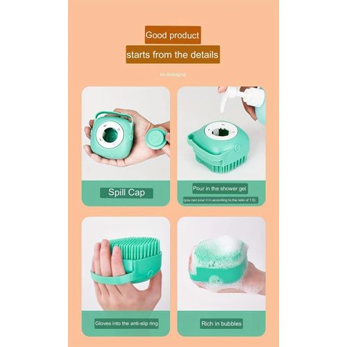 product_image_name-Generic-Brosse de shampoing en silicone pour animaux – Peigne de bain avec distributeur intégré, massage doux pour chiens et chats, sans piles nécessaires-7