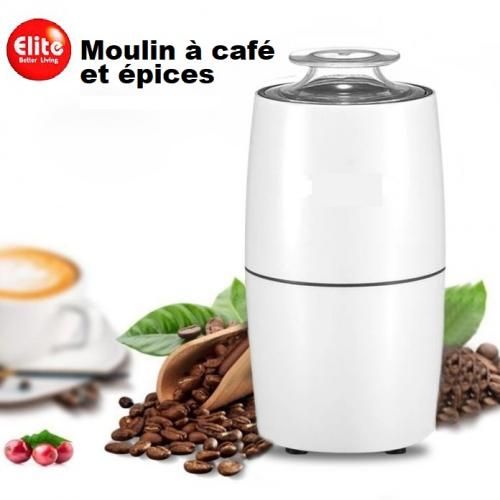 MOULIN A CAFE ELECTRIQUE 150W LAMES EN ACIER MULTIFONCTIONNELLES POUR  GRAINS DE CAFE EPICES