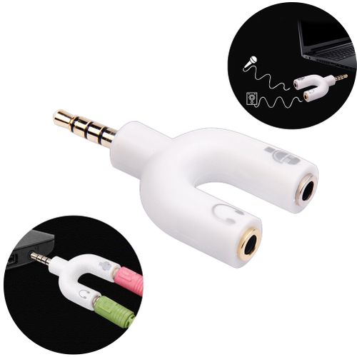 Generic Adaptateur Audio Lecteur stéréo 3.5mm Séparateur d'écouteurs Casque  & Microphone à prix pas cher