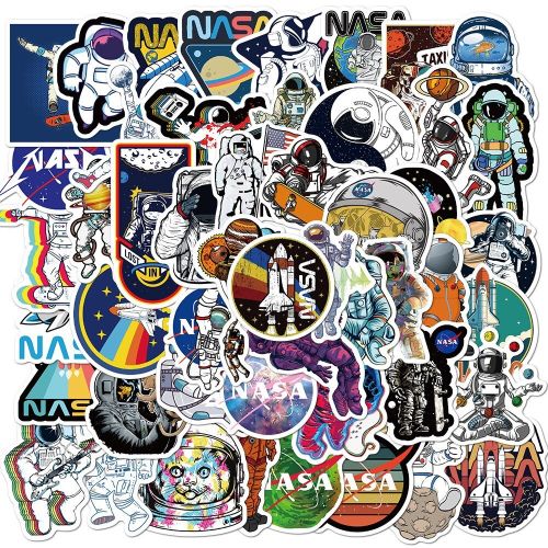 Generic NASA stickers Earth Science galaxy moon space USA Black hole for  Teens,Water Bottle Stickers à prix pas cher