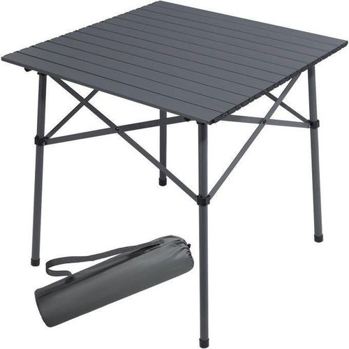 Generic Table de Camping Pliante en Aluminium 70x70 cm – Table Carrée Portable avec Plateau Enroulable et Sac de Transport – Pour 4 Personnes à prix pas cher | Maroc