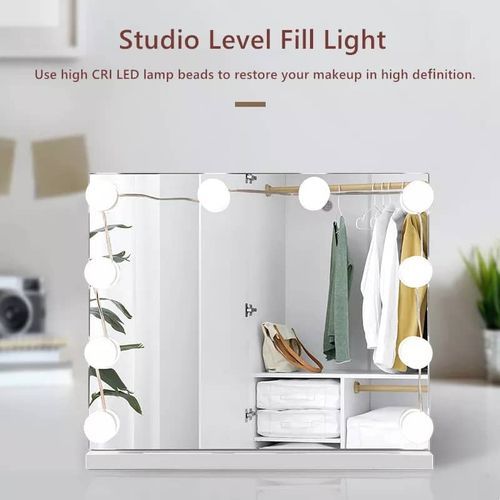 Hollywood Led Lumière Maquillage Miroir Ampoules Vanité Lumières Usb Salle  De Bain Coiffeuse Éclairage 3 Couleurs Dimmable Led Lampes De Vanité Pour  Miroir Lumière 10 Pièces Pour La Décoration De Table À