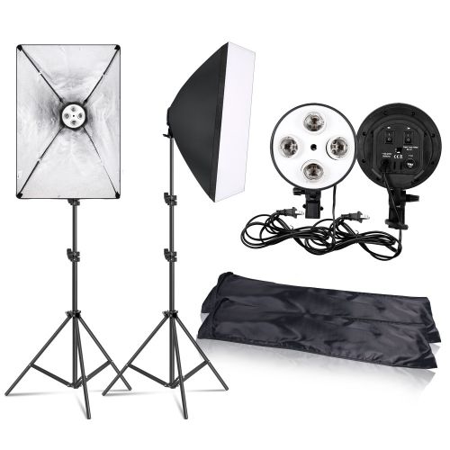 Kit d'éclairage pour Studio Photo, boîte à lumière avec ampoule