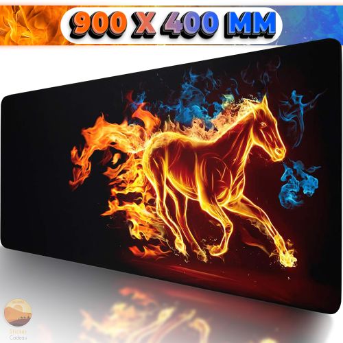 Generic Tapis de souris cheval de feu 900 x 400 MM tapis gamer