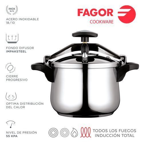 Fagor CLASSIC 8 Cocotte Minute 8 Litres en INOX 18/10 Autocuiseur