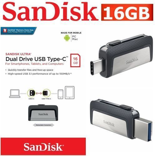 Clé Double Connectique USB Type-C SanDisk Ultra Dual Drive - 16GB, 32GB,  64GB, 128GB, 256GB prix Maroc