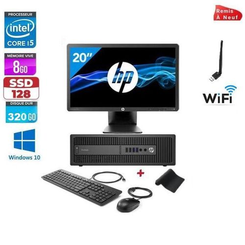 product_image_name-Hp-ProDesk 600 G1 SFF Core i5- الجيل الرابع - 8 جيجابايت، SSD 120 جيجابايت + HDD 320 جيجابايت، شاشة 20 بوصة + واي فاي - مجدد-1