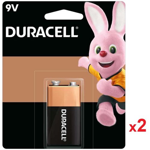 Duracell Qualilty Power Pile 9v AlKaline // 2 Batteries Alcaline 9