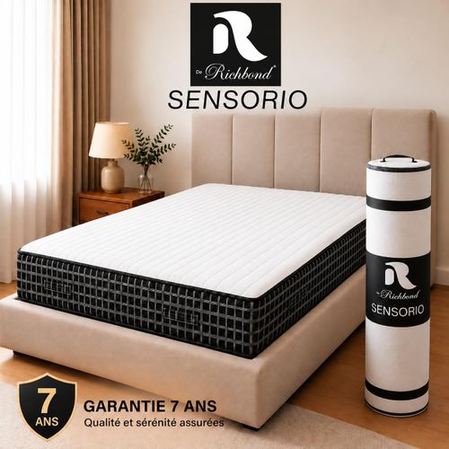 RICHBOND Matelas Roulé R Sensorio 90x190 En Mousse ABS Haute Densité - Confort Mi-Ferme - Certifié Anti-Aller
