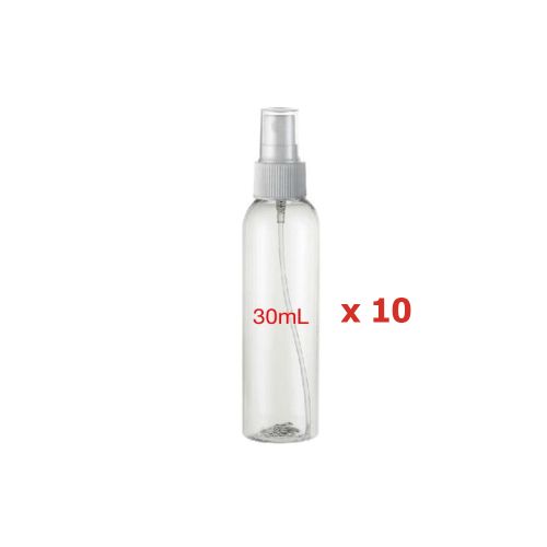 Pack de 10 - Flacon ambré vide 30 ml + spray