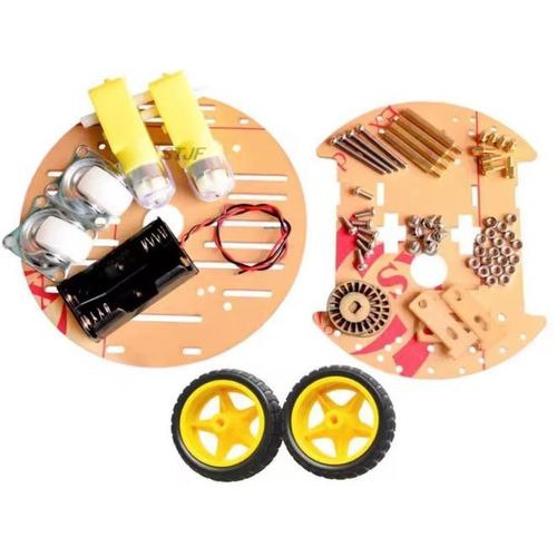 Generic Mini chassis rond 2 roues pour robot - image 3