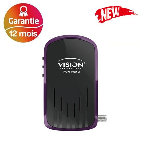 Vision Fun Pro 2 Récepteur Numérique Double LED +  Clé wifi - Mauve/Noir