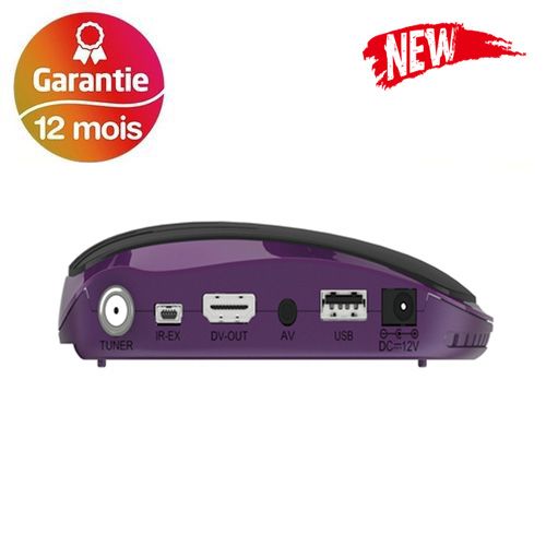 Vision Fun Pro 2 Récepteur Numérique Double LED +  Clé wifi - Mauve/Noir