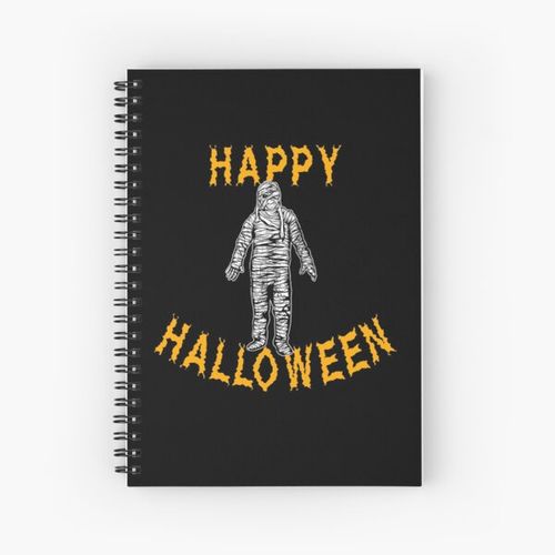 product_image_name-Generic-Mummy Halloween Holiday T shirt Spiral Notebook Bloc note-1