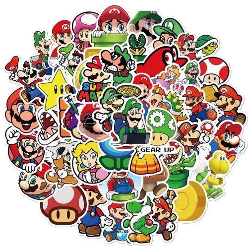 product_image_name-Generic-Super Mario Game Stickers IY Bike Travel Luggage Phone Guitar Laptop Classic Cartoon Sticker Decals Fun for Kid Toys Gift-2