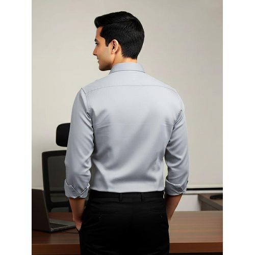 product_image_name-Generic-قميص قطني سادة - رمادي-4