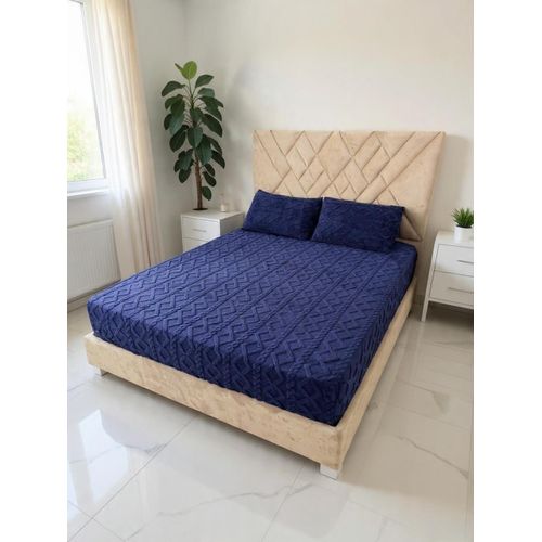 product_image_name-Generic-Ensemble Drap housse + Housse Taie polaire motif tricot 160x200-2