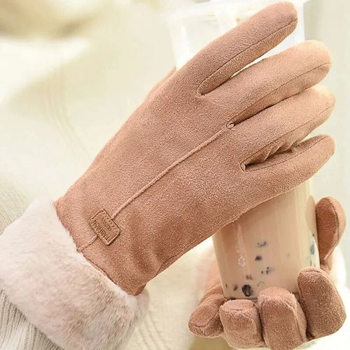 Femmes Gants d'hiver Ecran Chaud Gants de fourrure Femmes Mitaines