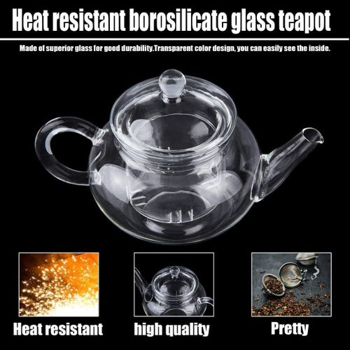 Théière en verre résistant à la chaleur bouilloire à thé avec