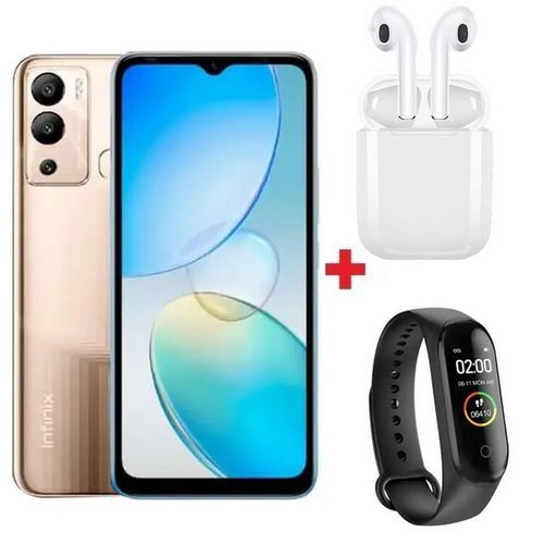 HOT 12i - 6,6" Full HD+ - (4Go/64Go) - caméra 13 Mpx - Gold + Band + Écouteur