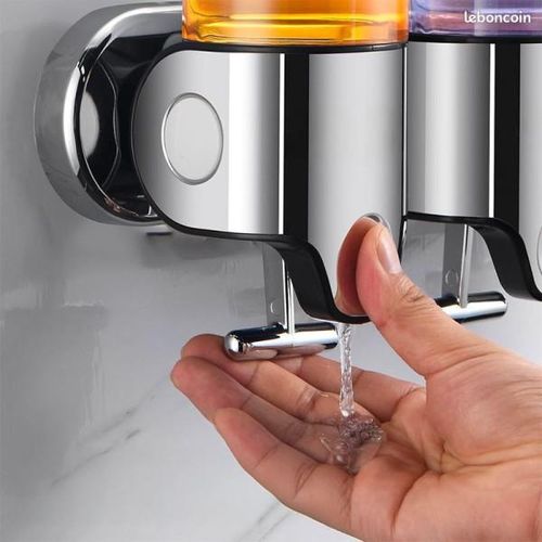 product_image_name-Generic-موزع صابون جداري ثلاثي - 3 أقسام - 400 مل ×3-4