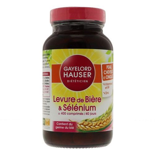 Gayelord Hauser Levure de bière et sélénium 400 comprimés /40 jours à prix  pas cher