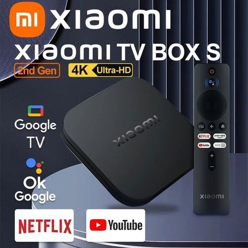 Xiaomi Mi TV Box S 2nd Gen, Smart Android TV Box 4k Ultra HD Set-Top Box  Google TV Dolby Vision HDR10+ Google Assistant BT5.2