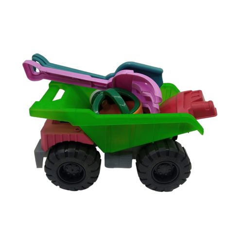 Generic Jouets de plage pour enfants, jeu de fosse à sable,camion avec  accessoires 5pcs à prix pas cher