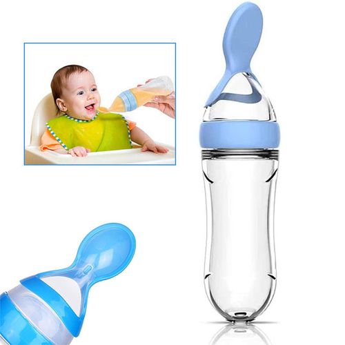 Cuillère distributrice d'aliments en silicone pour bébé - Lait