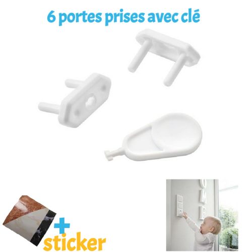 Generic LOT DE 6 Cache prise simple a mettre et enlever prise de