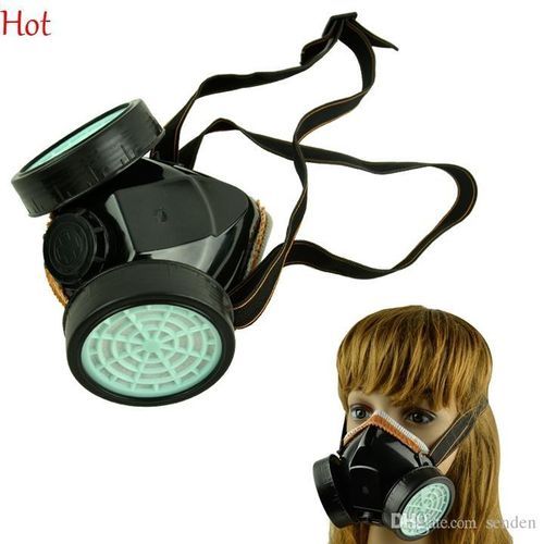 masque anti-poussière masque a gaz double cartouche chimique respiratoire