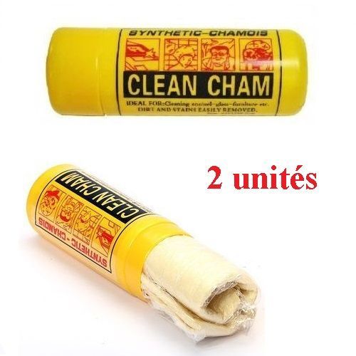 Clean Cham 2 Peau de chamois grand modèle-clean cham high quality pour  nettoyage voiture à prix pas cher