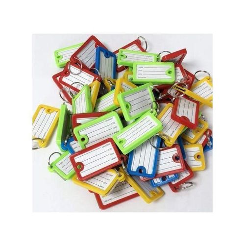 product_image_name-Generic-Porte-clés - Lot de 50 - Étiquettes réutilisables - Couvercle en plastique - Légers et durables-1