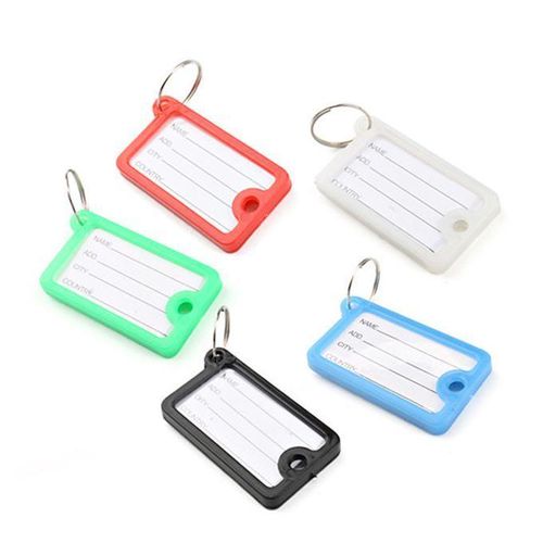 product_image_name-Generic-Porte-clés - Lot de 50 - Étiquettes réutilisables - Couvercle en plastique - Légers et durables-6