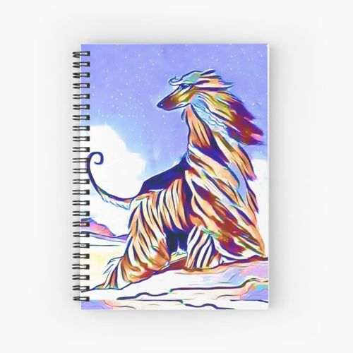 Generic Winter Afghan Hound Spiral Notebook Bloc note