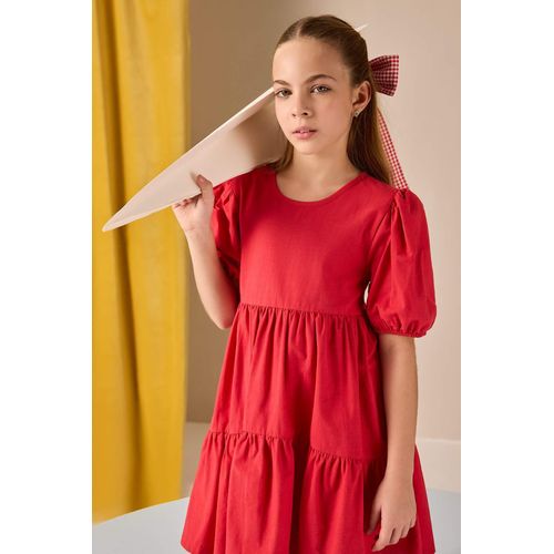 product_image_name-Defacto-فستان قطن قصة عادية-4