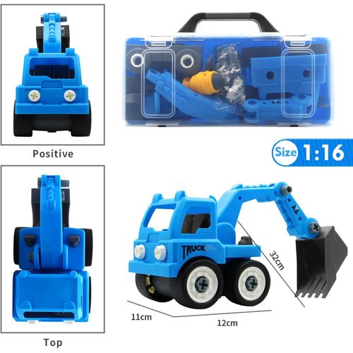 Generic Jouet Camion Vehicules de Chantier Excavatrice pour Enfant 3,4,5  Ans Démontage