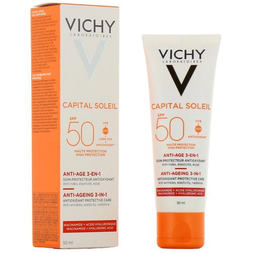 product_image_name-Generic-Vichy Capital Soleil SPF50 Soin Visage Anti-Âge – Protection Solaire Très Haute, Antioxydant, Anti-Rides, Tous Types de Peaux-1