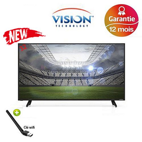 Vision LED 32 &quot;المدمج في جهاز الاستقبال 1 خادم IKS (DVB-S2) + مفتاح واي فاي مجاني +  Un An SMART PLUS IP-TV