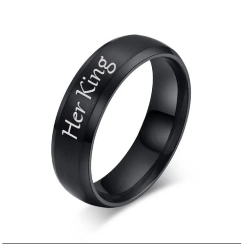 product_image_name-Generic-Anneau Noir Her king Pour Homme En Acier inoxydable-2